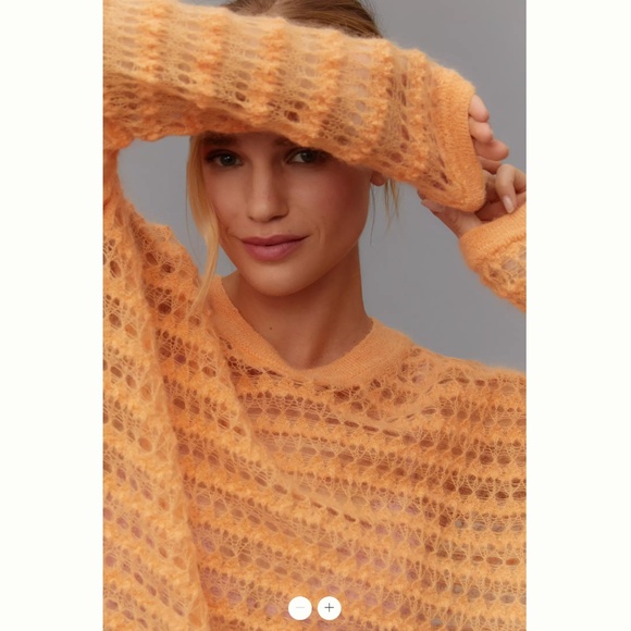 Anthropologie Pilcro Open-Stitch Wool Jumper Sweater - Picture 4 of 4